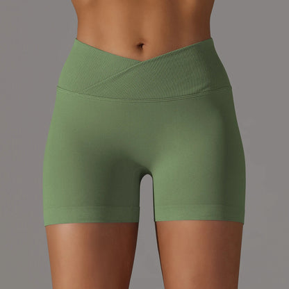 short de licra para mujer verde