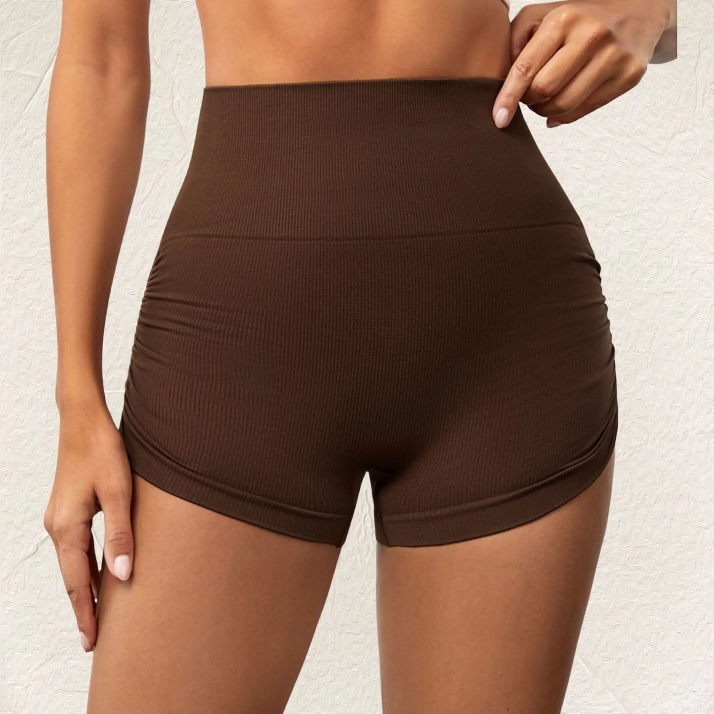 short marrón deportivo mujer