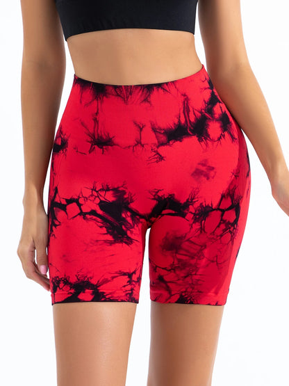 gym short deportivo mujer sin costuras Rojo