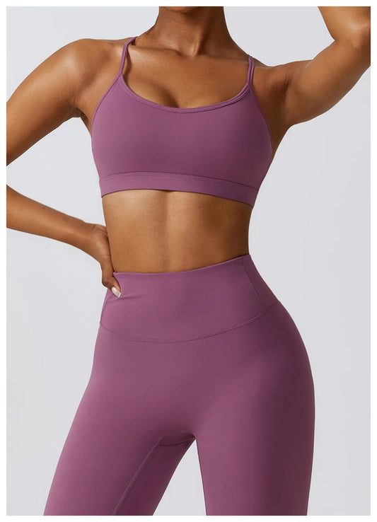Top brasier deportivo mujer Morado