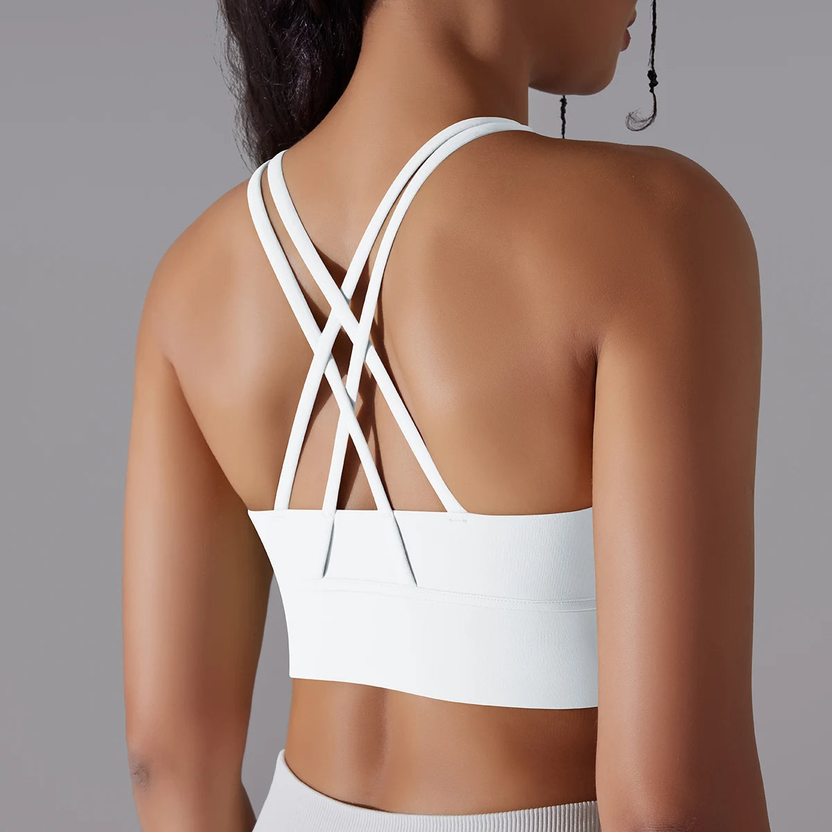 Crop top deportivo mujer Blanco