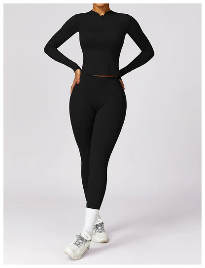 Conjunto deportivo mujer leggings y top manga larga