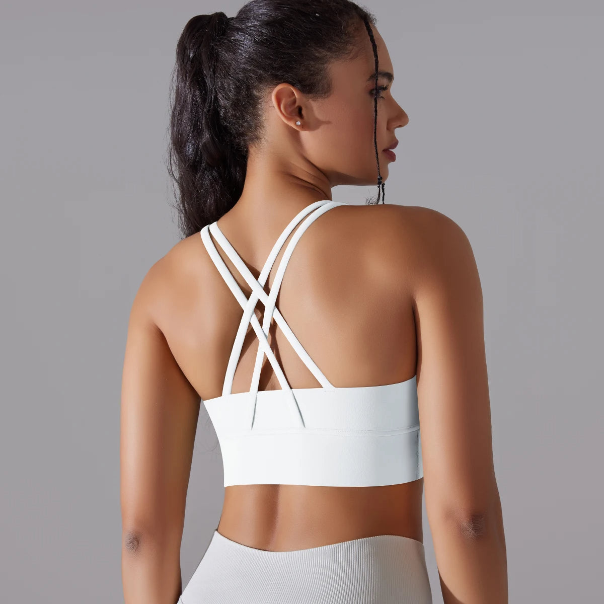 Crop top deportivo mujer Blanco