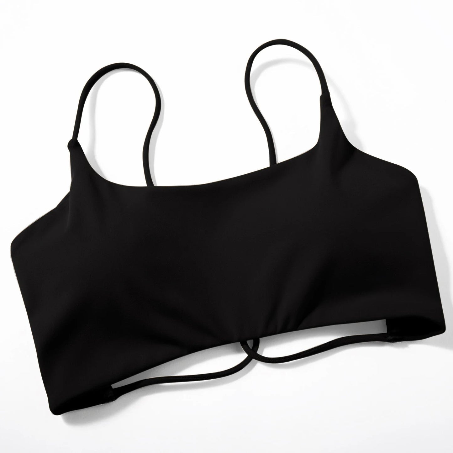 Crop top deportivo mujer Negro