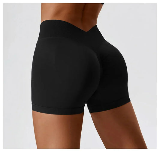 Short deportivo mujer sin costura Negro