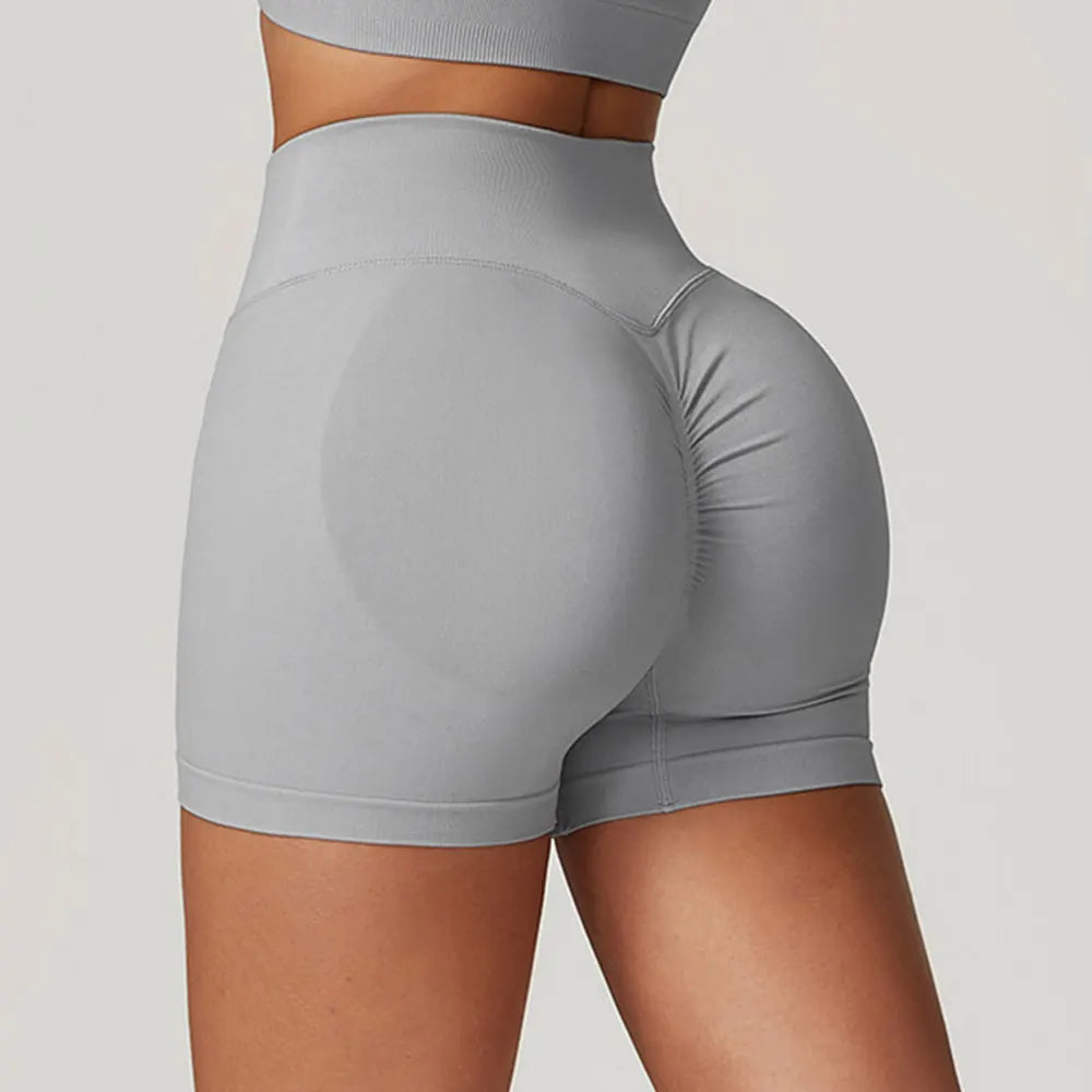 short de gym mujer sin costura Gris