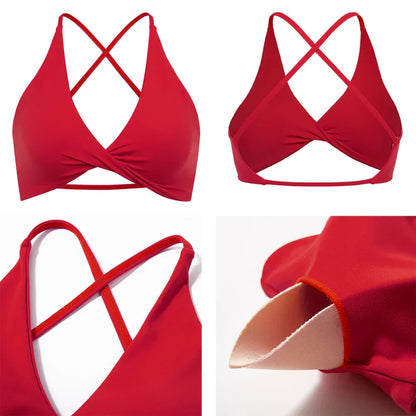Top bra blanco deportivo mujer