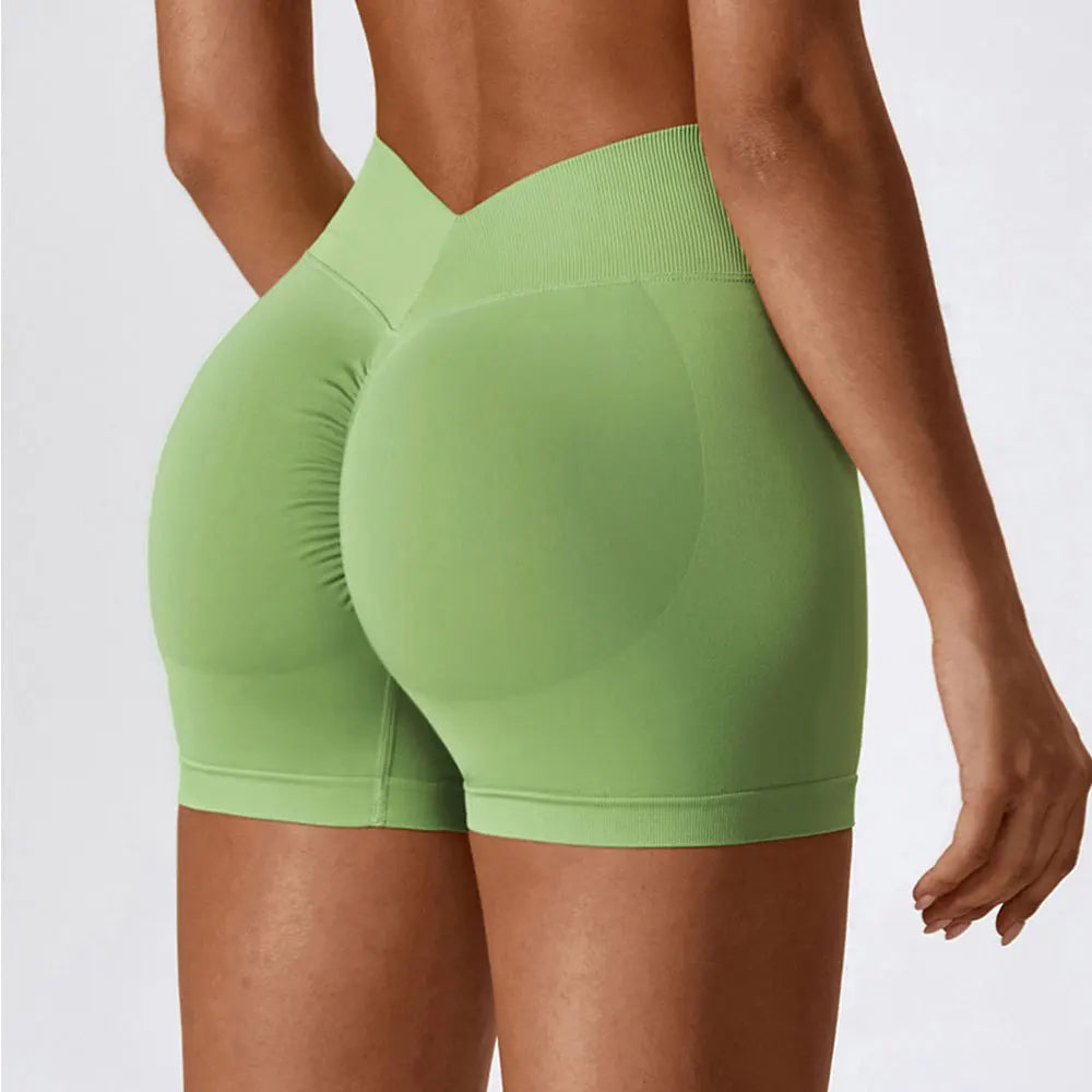 Short deportivo mujer sin costura Verde