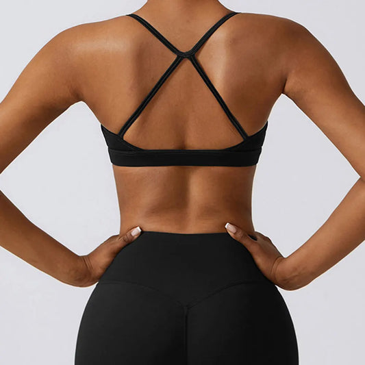 Top brasier deportivo mujer Negro