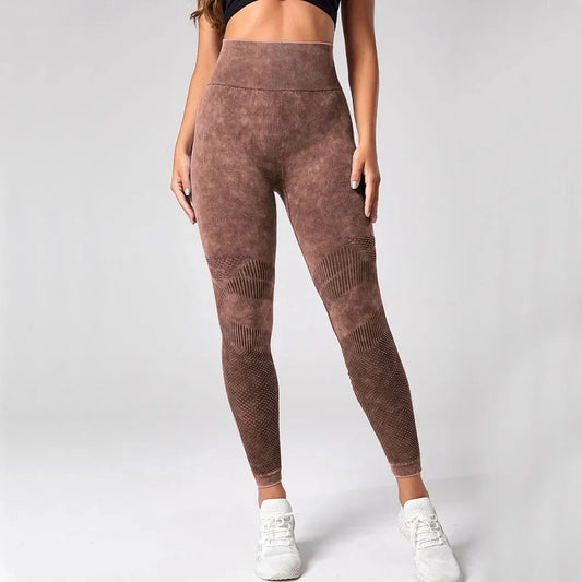 Leggings deportivos mujer sin costura Café