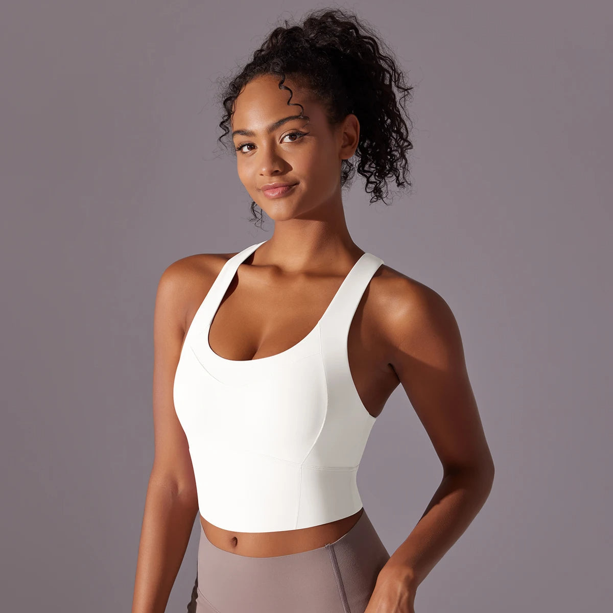 Crop top deportivo mujer Blanco