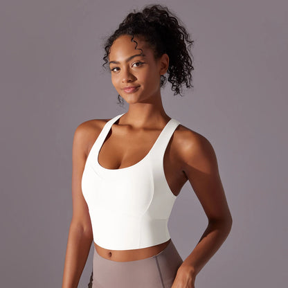 Crop top deportivo mujer Negro