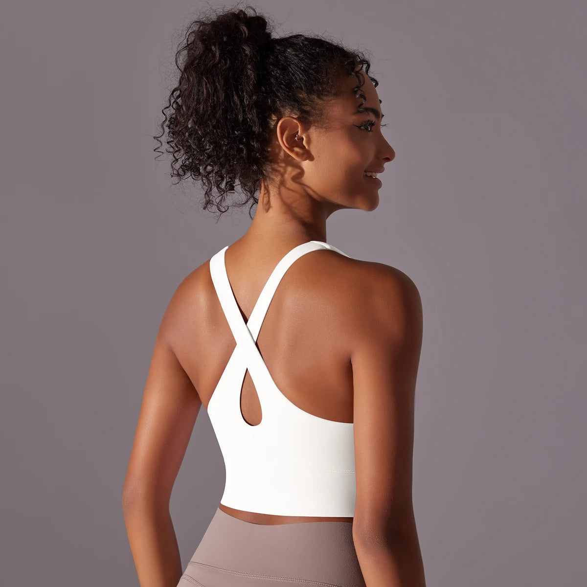 Crop top deportivo mujer Blanco